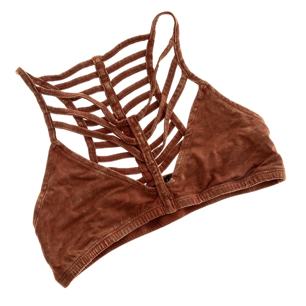 ISO strappy rust acid wash Bralette!